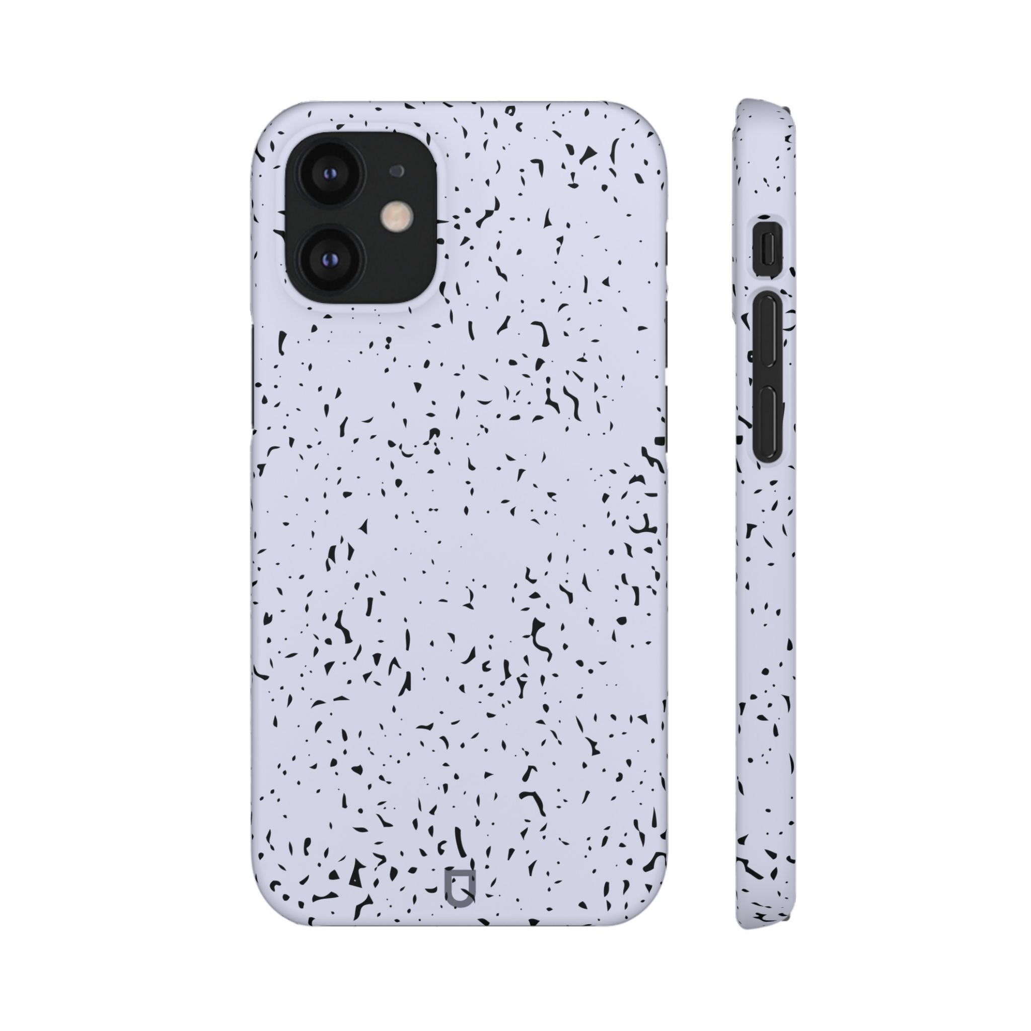 iPhone 12 Mini Slim Case – Flake Lavender Front and Side