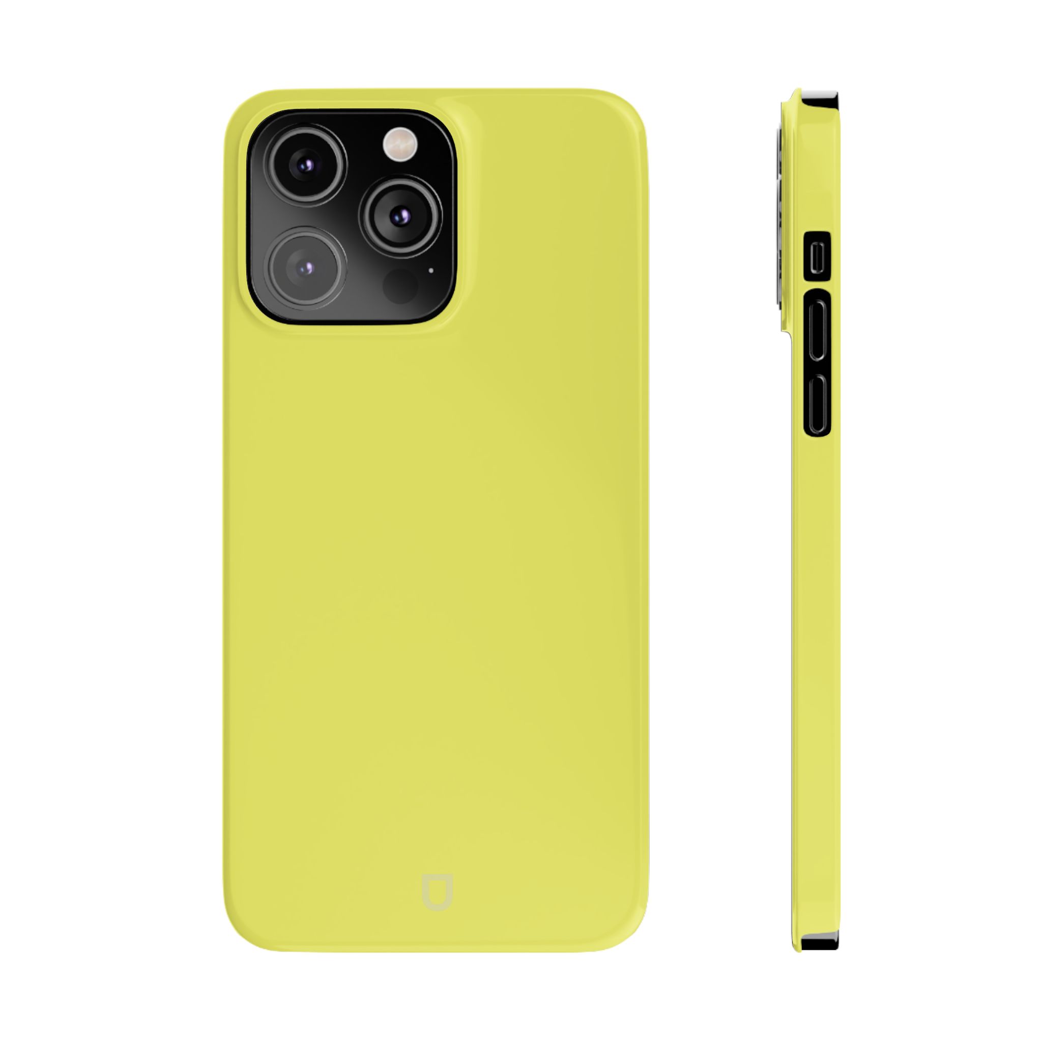 iPhone 14 Pro Max Ultra Thin Case – Yellow Front and Side