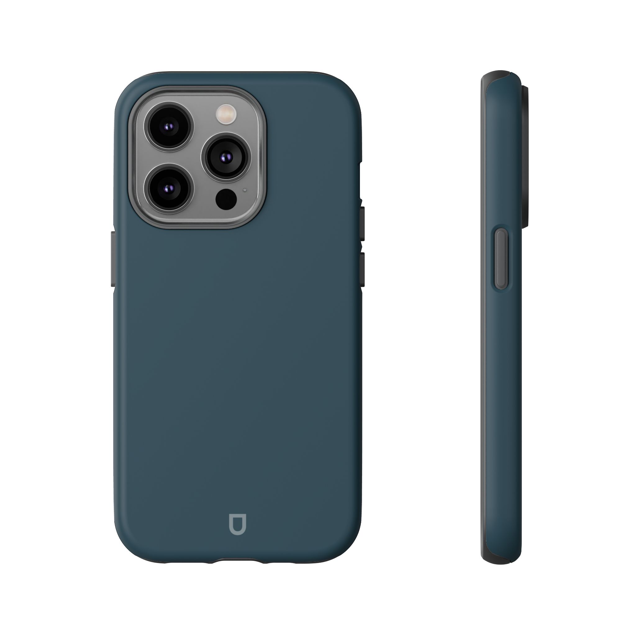 iPhone 14 Pro Tough Case – Charcoal Front and Side