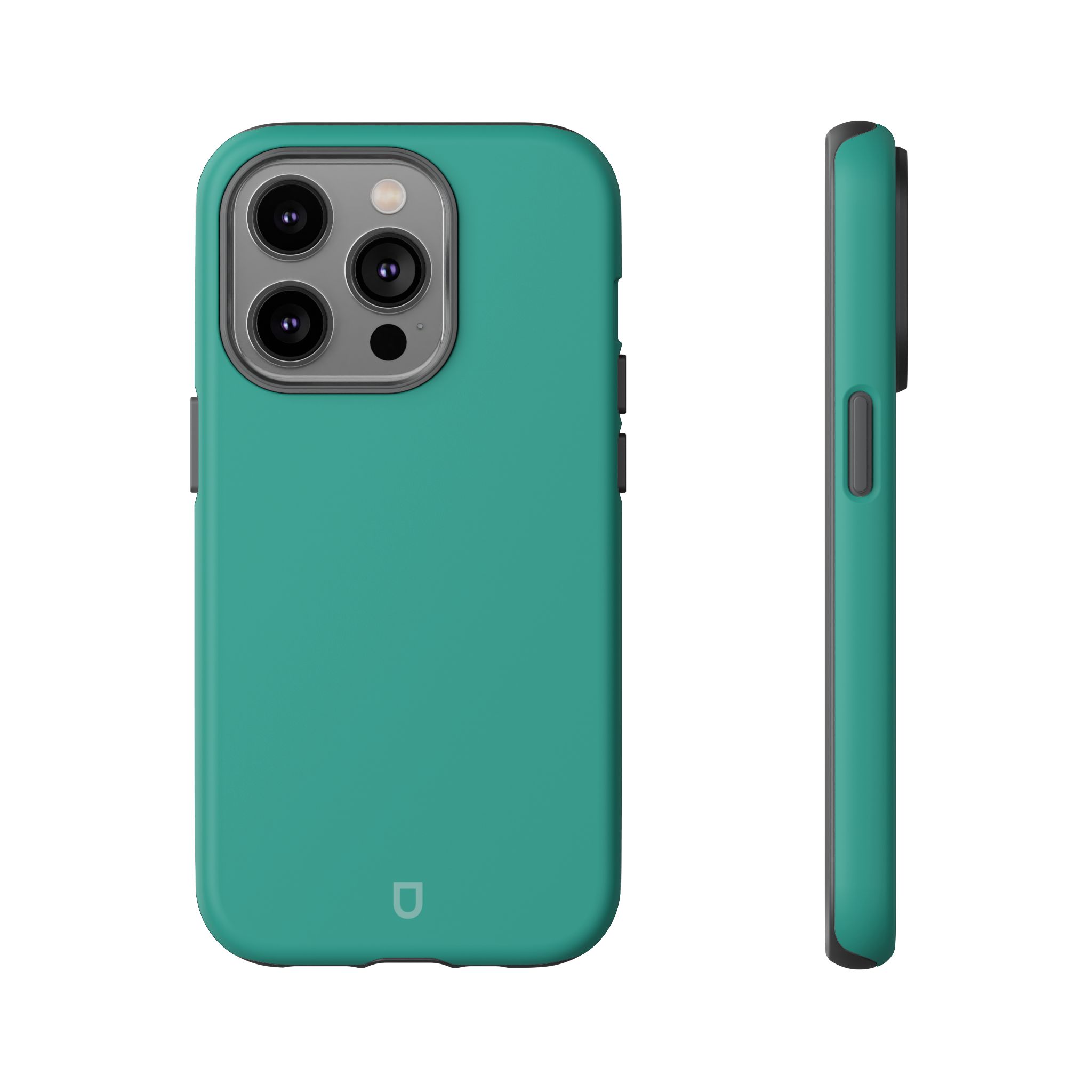 iPhone 14 Pro Tough Case – Persian green Front and Side