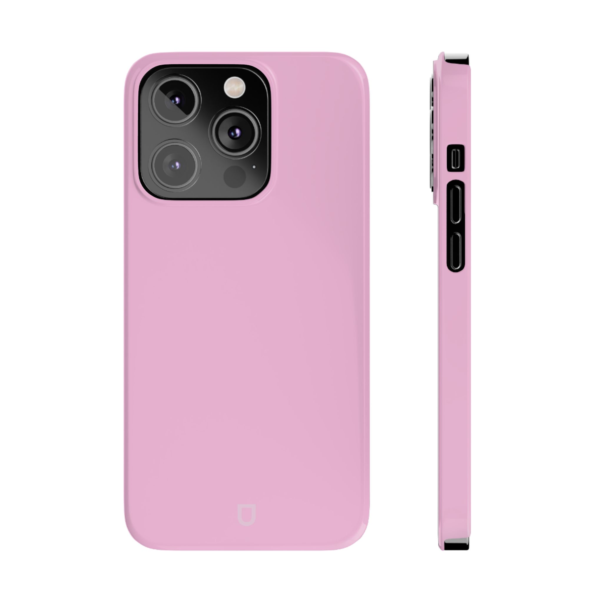 iPhone 14 Pro Ultra Thin Case – Pink Front and Side