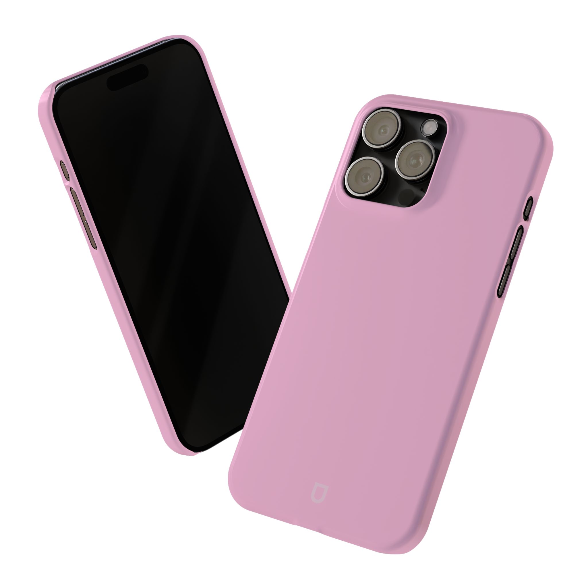 iPhone 15 Pro Max Ultra Thin Case – Pink Front and Back