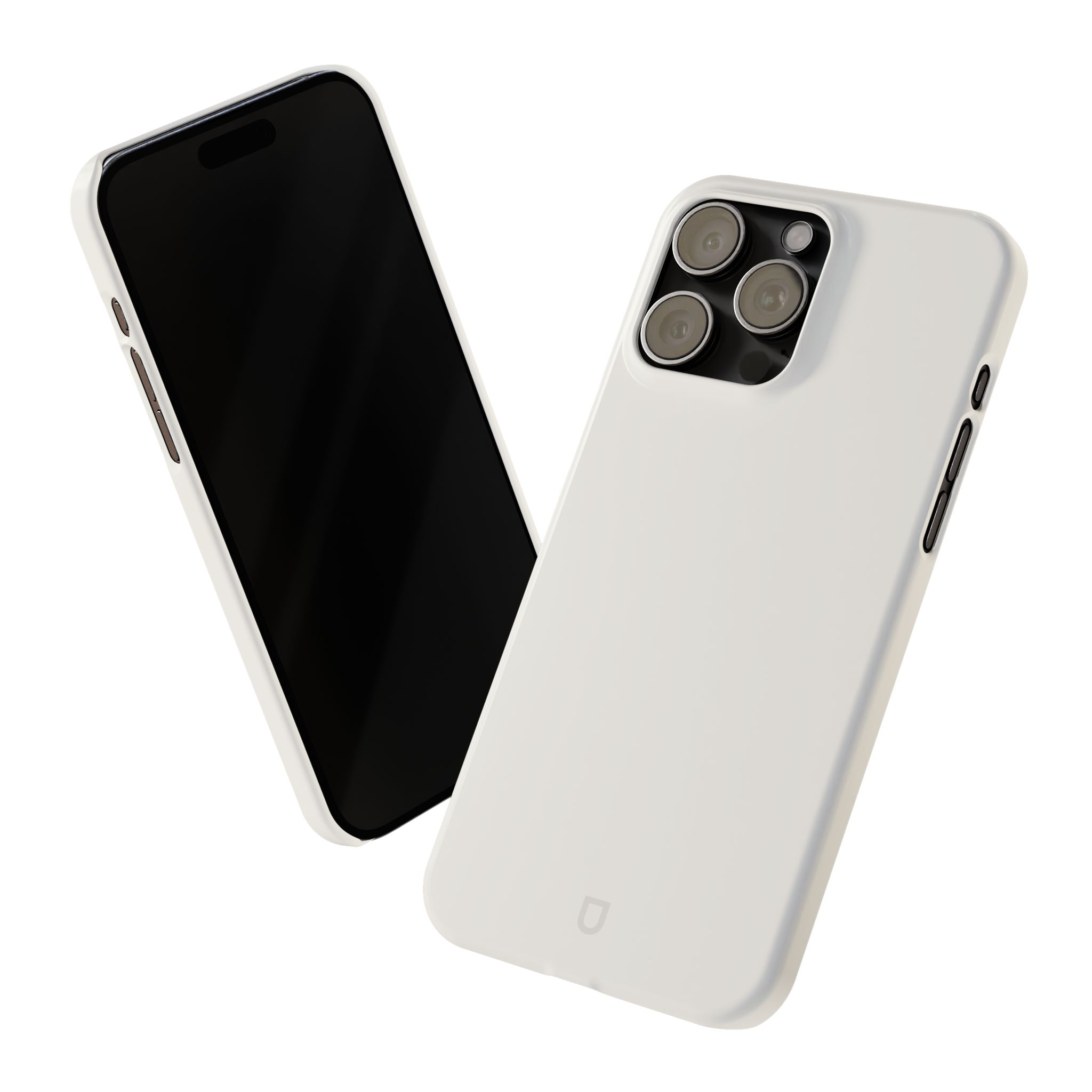 iPhone 15 Pro Max Ultra Thin Case – White Front and Back