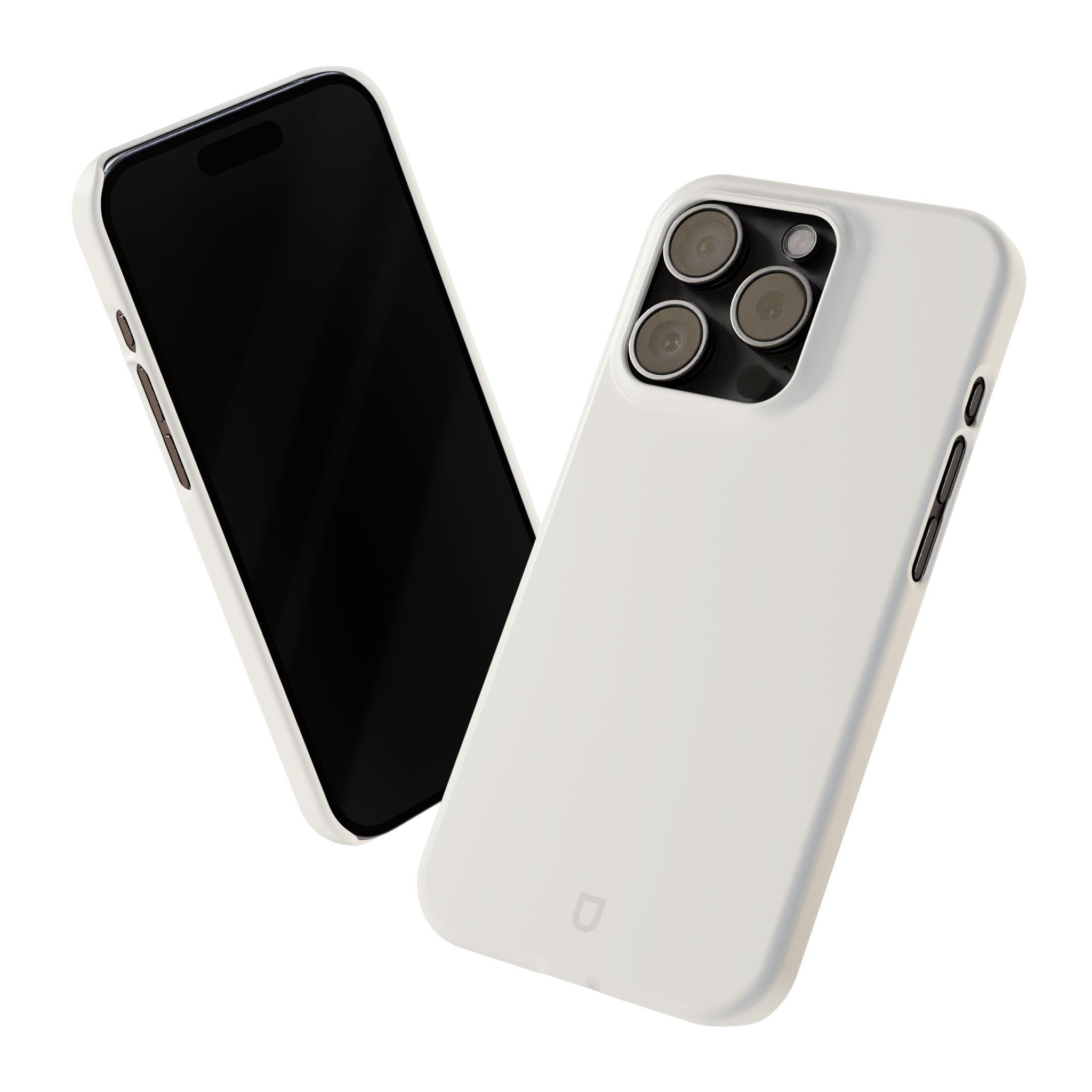 iPhone 15 Pro Ultra Thin Case – White Front and Back